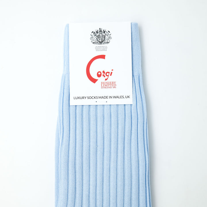 【WOMENS】FINE GAUGE WOMENS SOCKS SKY BLUE