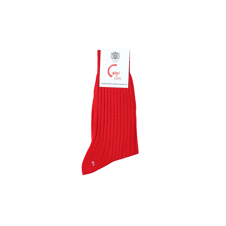 【WOMENS】FINE GAUGE WOMENS SOCKS RED