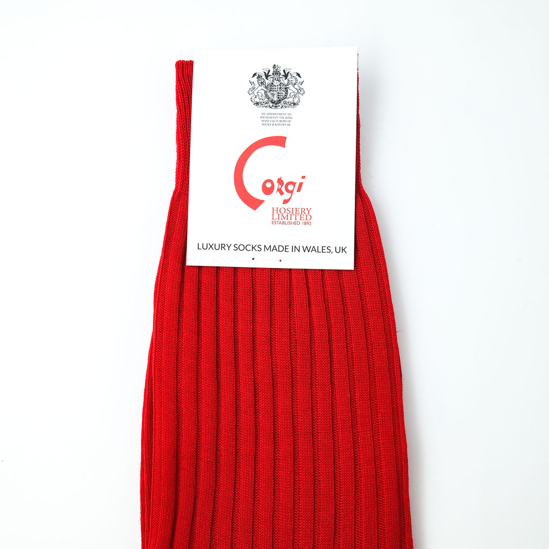 【WOMENS】FINE GAUGE WOMENS SOCKS RED