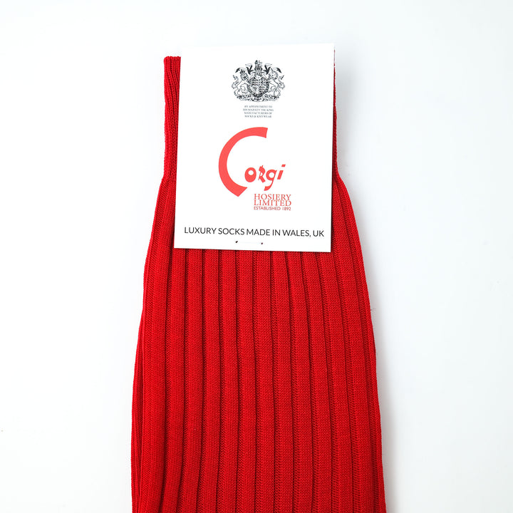 【WOMENS】FINE GAUGE WOMENS SOCKS RED