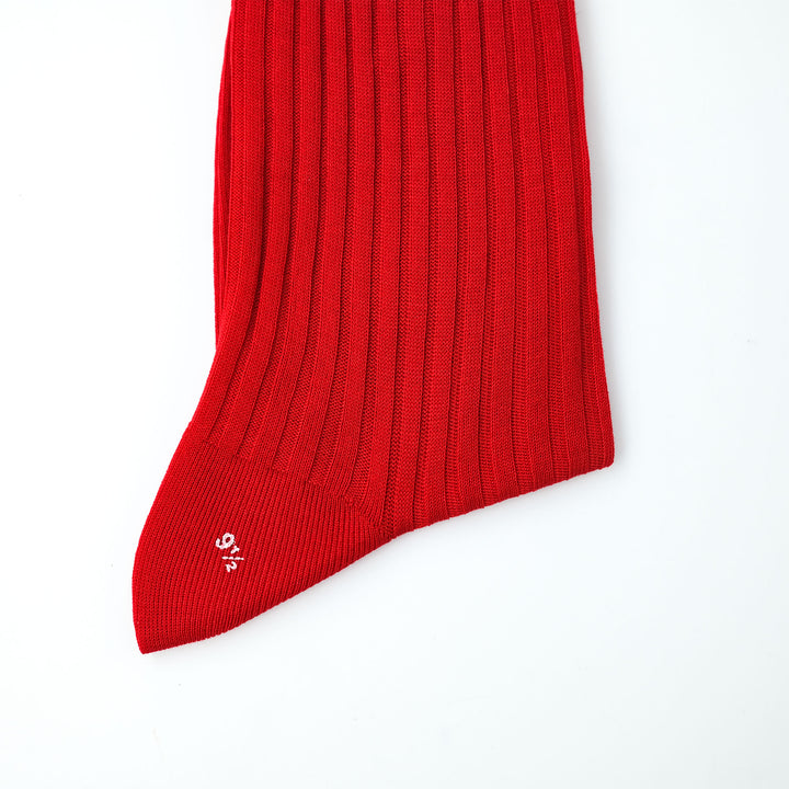 【WOMENS】FINE GAUGE WOMENS SOCKS RED