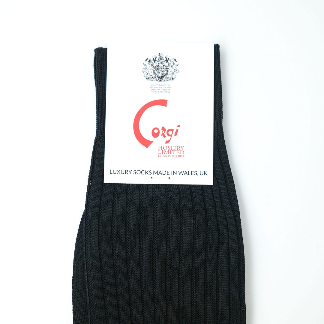 【WOMENS】FINE GAUGE WOMENS SOCKS BLACK