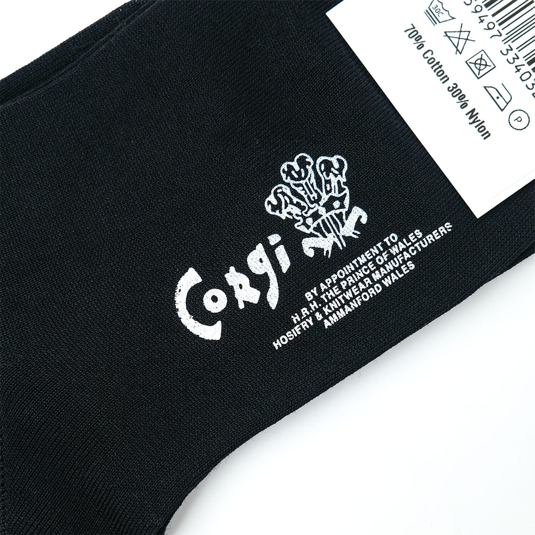 【WOMENS】FINE GAUGE WOMENS FLAT SOCKS BLACK
