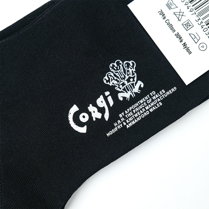 【WOMENS】FINE GAUGE WOMENS FLAT SOCKS BLACK