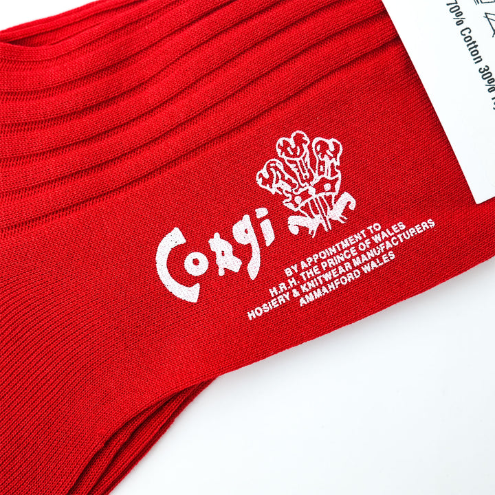 【WOMENS】FINE GAUGE WOMENS SOCKS RED