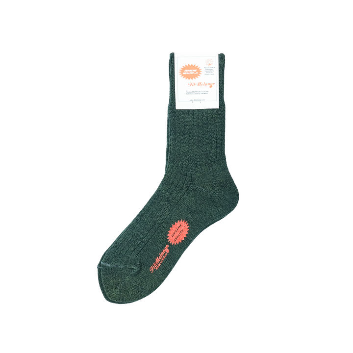 【WOMENS】CODY2 / コディ2 COTTON WOOL SOCKS MOSS CHARCOAL