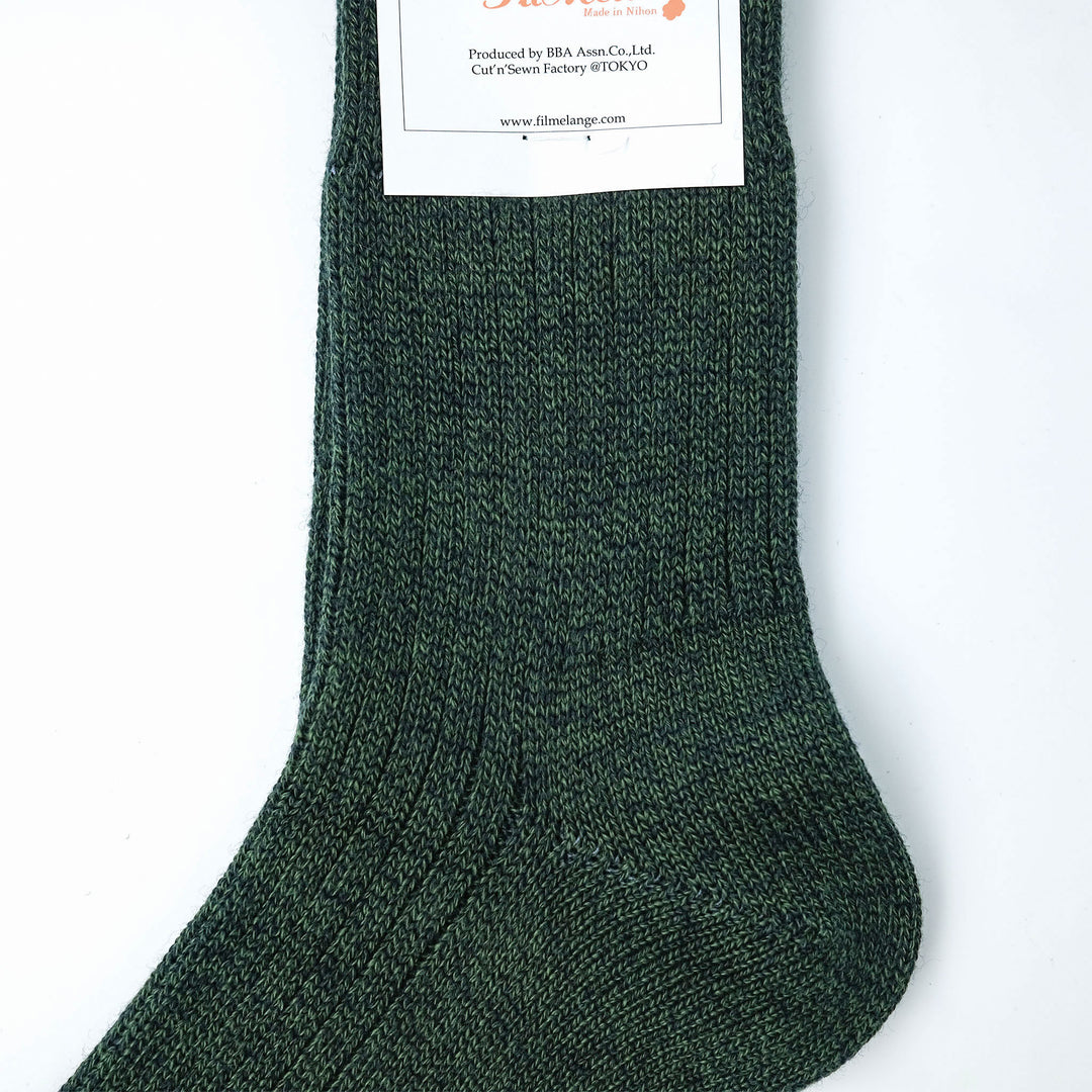 【WOMENS】CODY2 / コディ2 COTTON WOOL SOCKS MOSS CHARCOAL