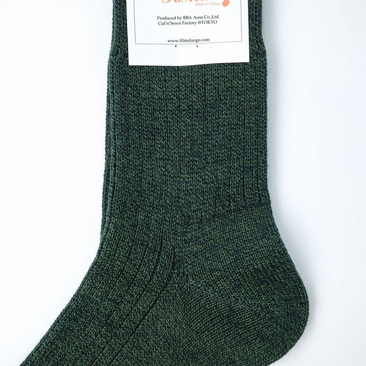 【WOMENS】CODY2 / コディ2 COTTON WOOL SOCKS MOSS CHARCOAL