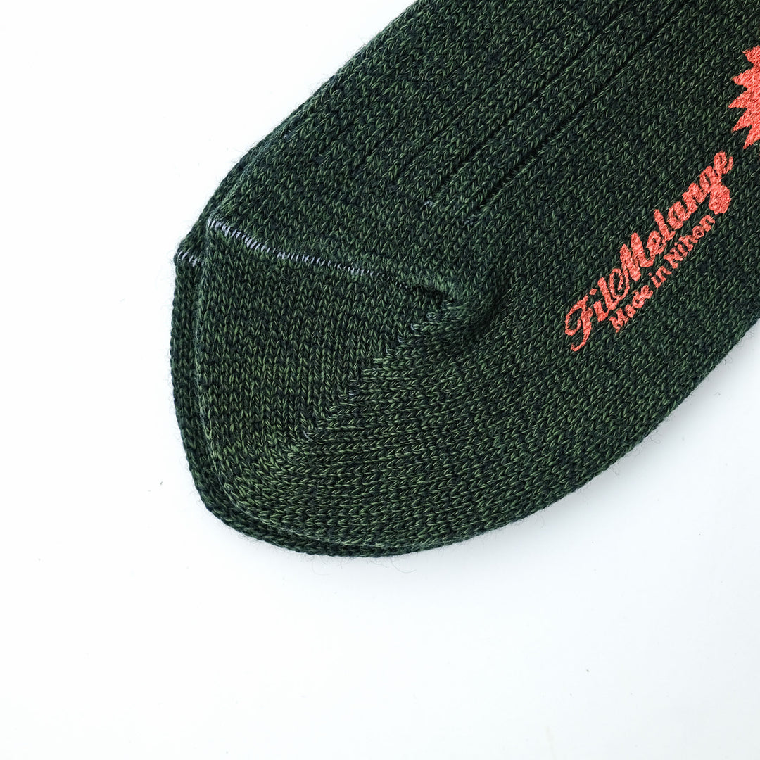 【WOMENS】CODY2 / コディ2 COTTON WOOL SOCKS MOSS CHARCOAL