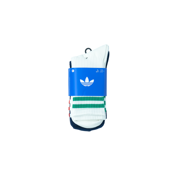adidas Originals  3S CREW S 3P スリーストライプス クルーソックス 3PACK WHITE/NIGHT INDIGO/WHITE
