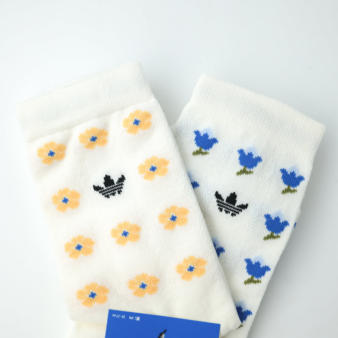 adidas Originals × Liberty London クルーソックス 2PACK OFF WHITE