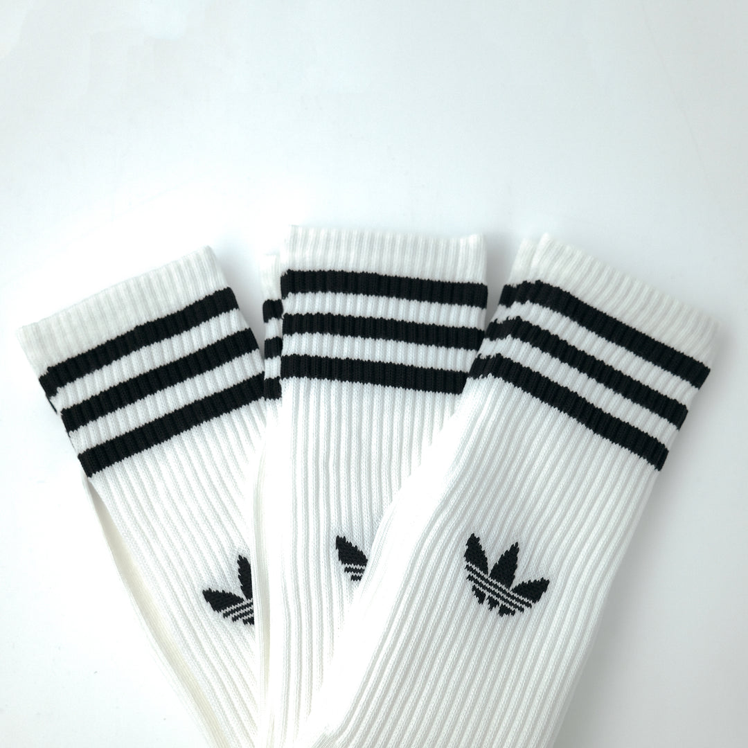 adidas Originals 3S HIGH CR SOCK スリーストライプス ハイクルーソックス 3PACK WHITE