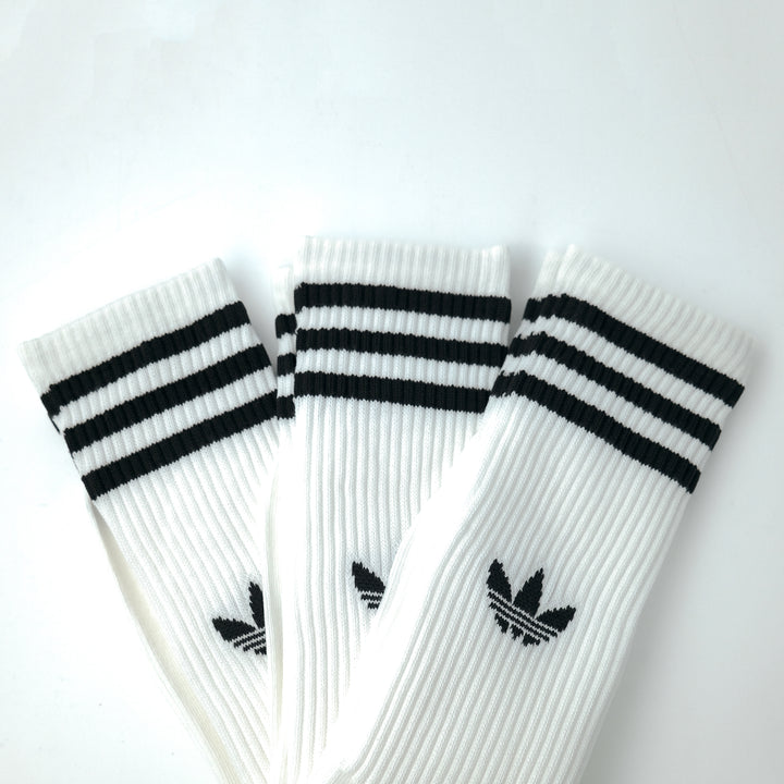 adidas Originals 3S HIGH CR SOCK スリーストライプス ハイクルーソックス 3PACK WHITE