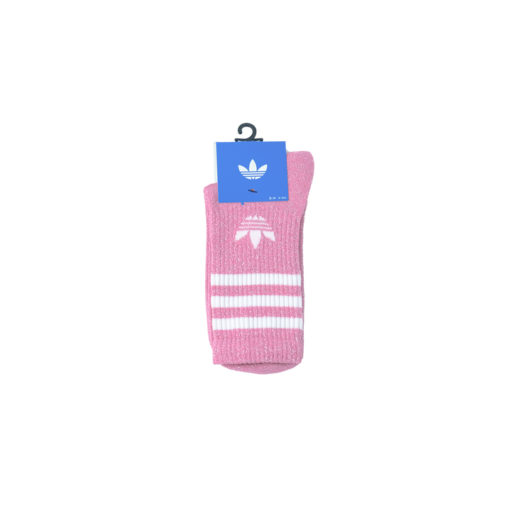 adidas Originals  3S GLITTER CR S スリーストライプス グリッター クルーソックス 2PACK PINK FUSION/WHITE