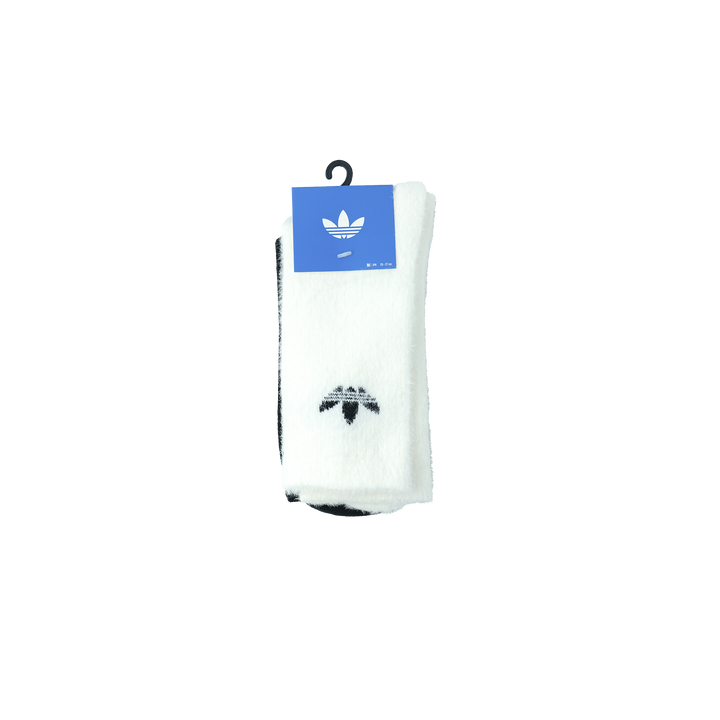 adidas Originals  FLUFFY CR S フラッフィー クルーソックス 2PACK OFF WHITE/BLACK