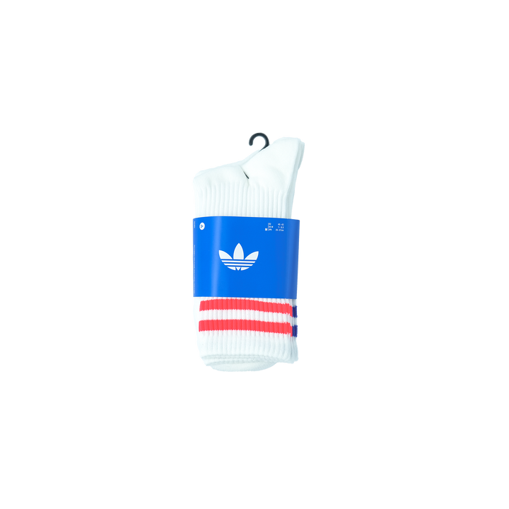 adidas Originals  3S CREW S 3P スリーストライプス クルーソックス 3PACK WHITE/LUCID RED/LUCID BLUE