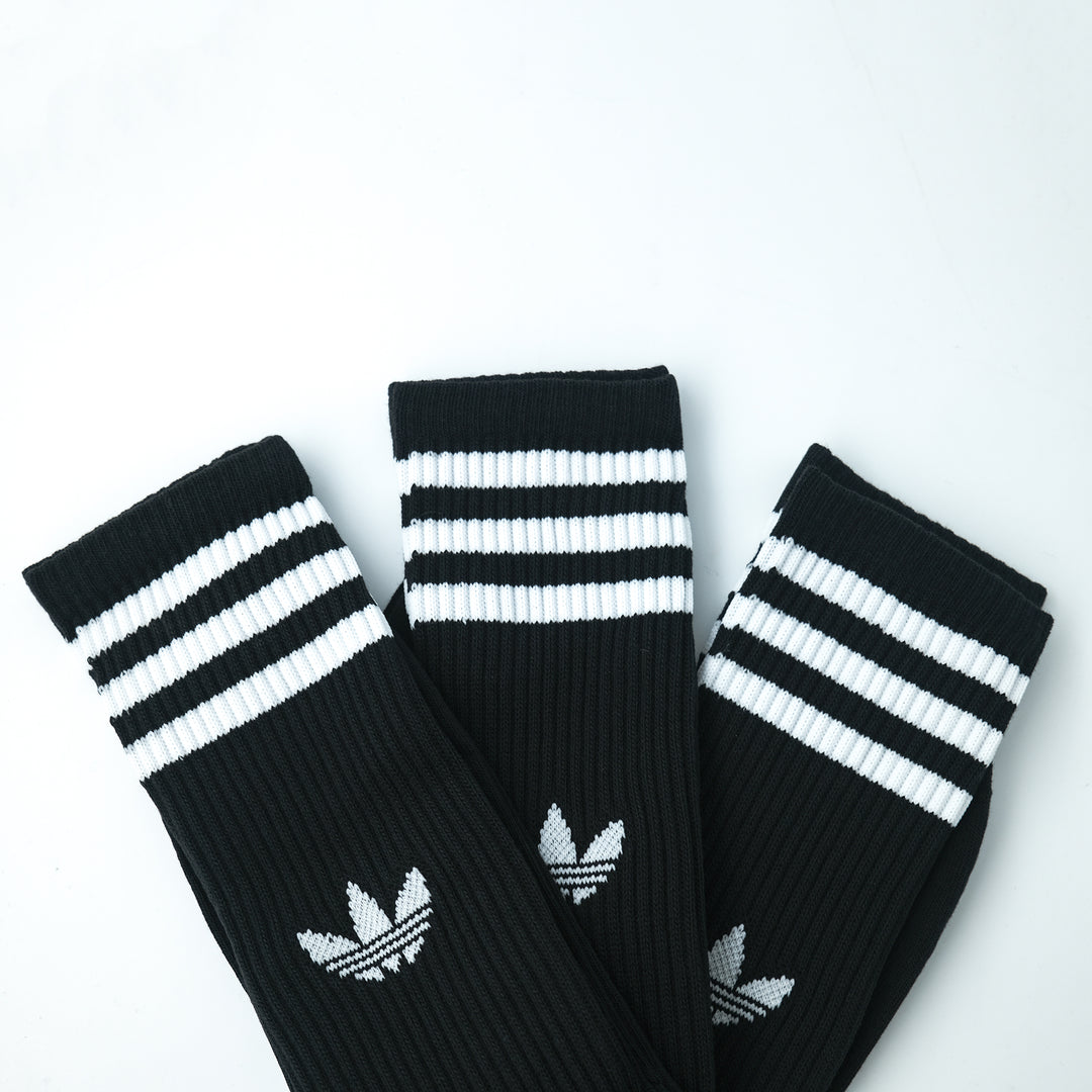adidas Originals 3S HIGH CR SOCK スリーストライプス ハイクルーソックス 3PACK BLACK