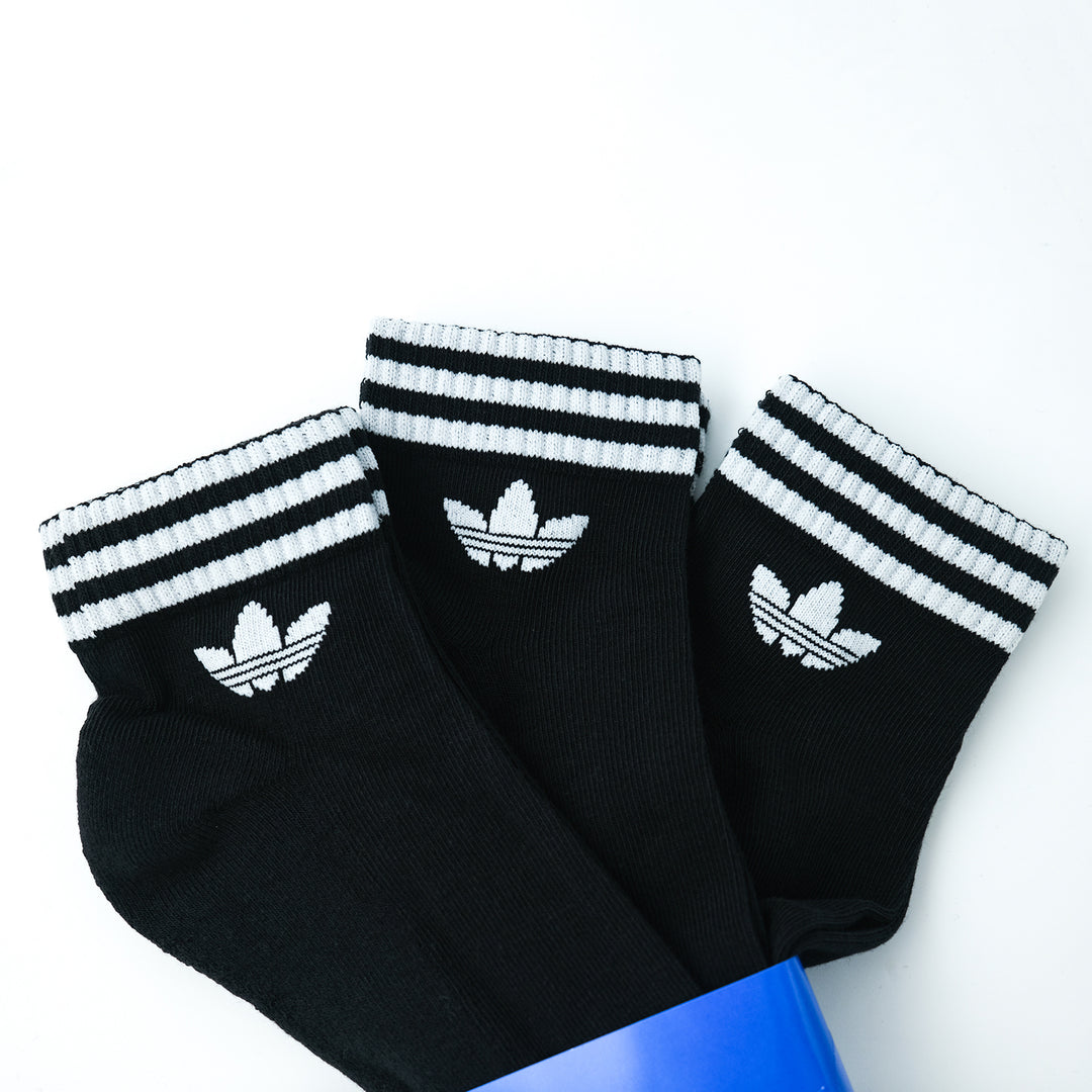 adidas Originals 3S ANKLE SOCK スリーストライプス アンクルソックス 3PACK BLACK