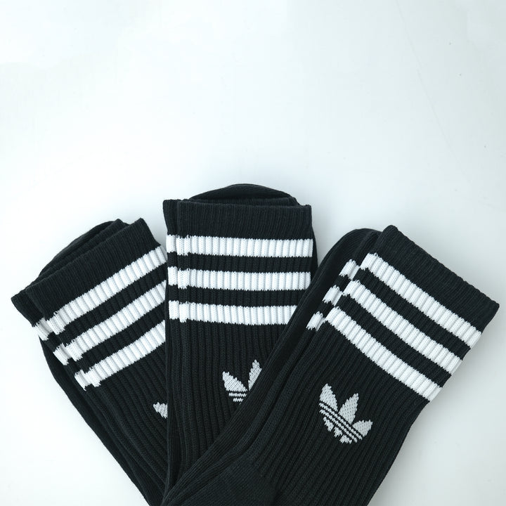 adidas Originals 3S CREW SOCK スリーストライプス クルーソックス 3PACK BLACK