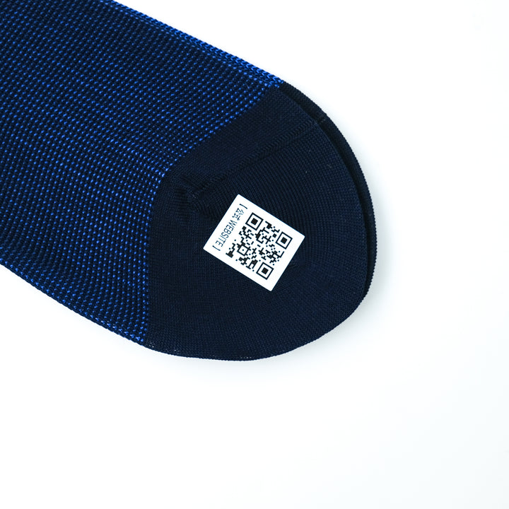 リバーシブルバイカラーロングホーズ NAVY&BLUE