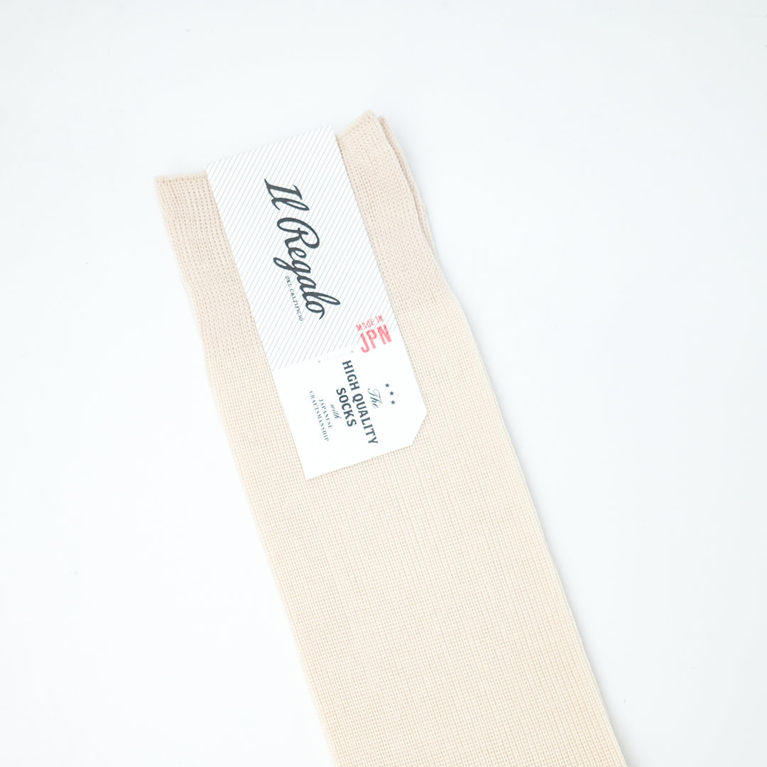 リバーシブルバイカラーロングホーズ ECRU&CAMEL