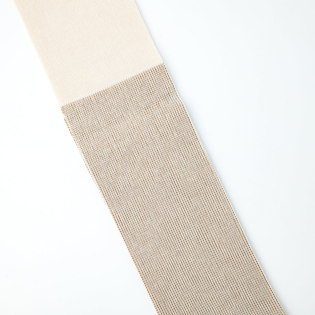 リバーシブルバイカラーロングホーズ ECRU&CAMEL