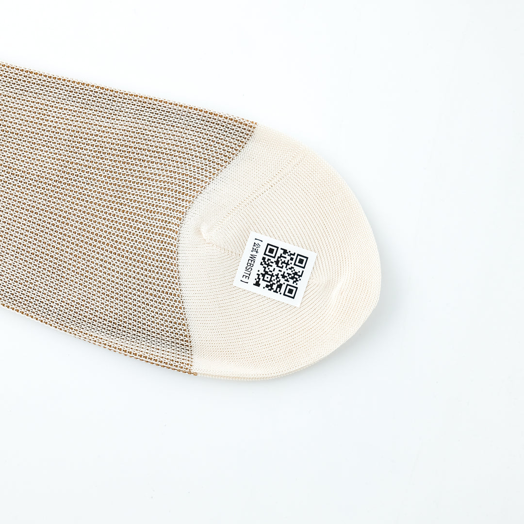 リバーシブルバイカラーロングホーズ ECRU&CAMEL