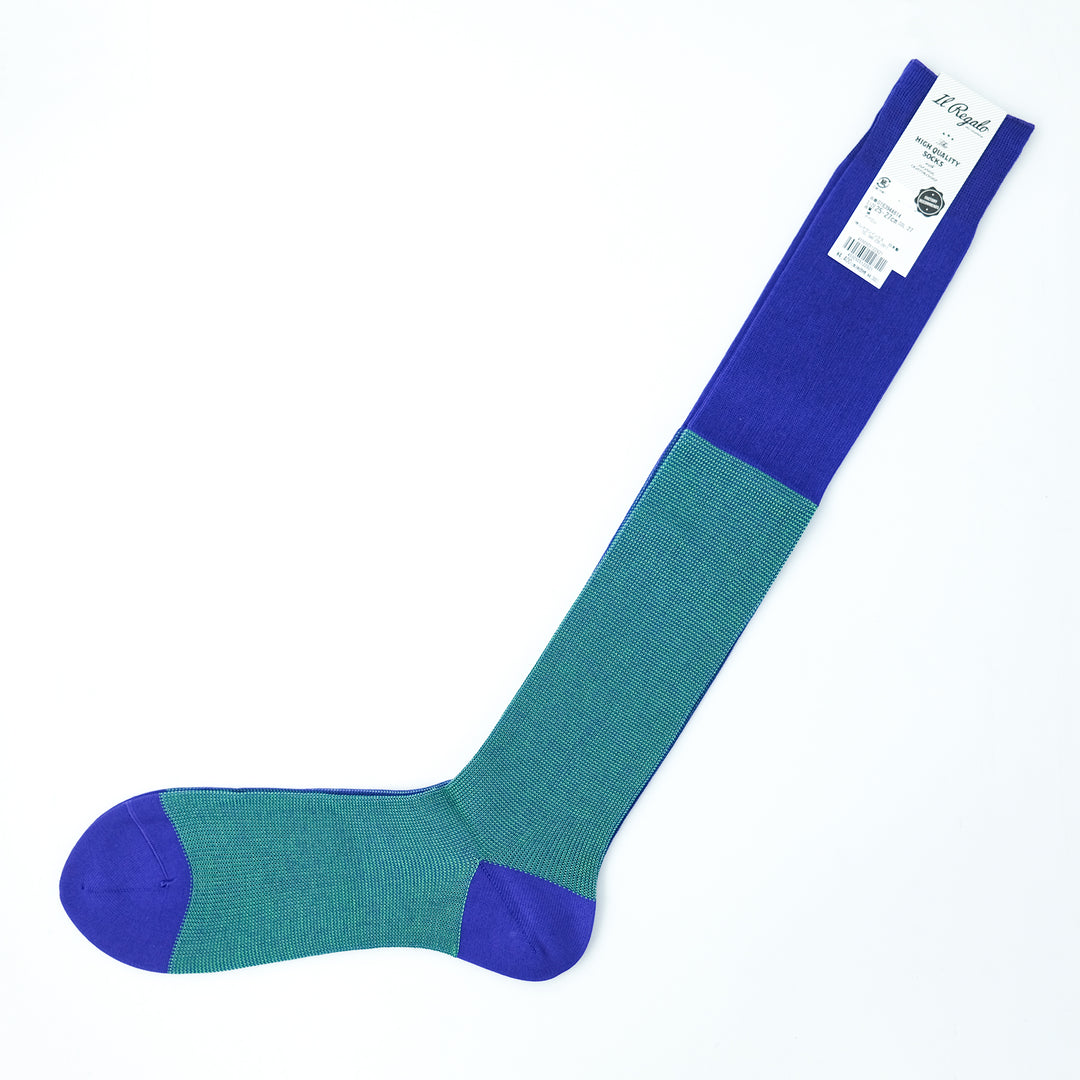 リバーシブルバイカラーロングホーズ PURPLE＆MINT