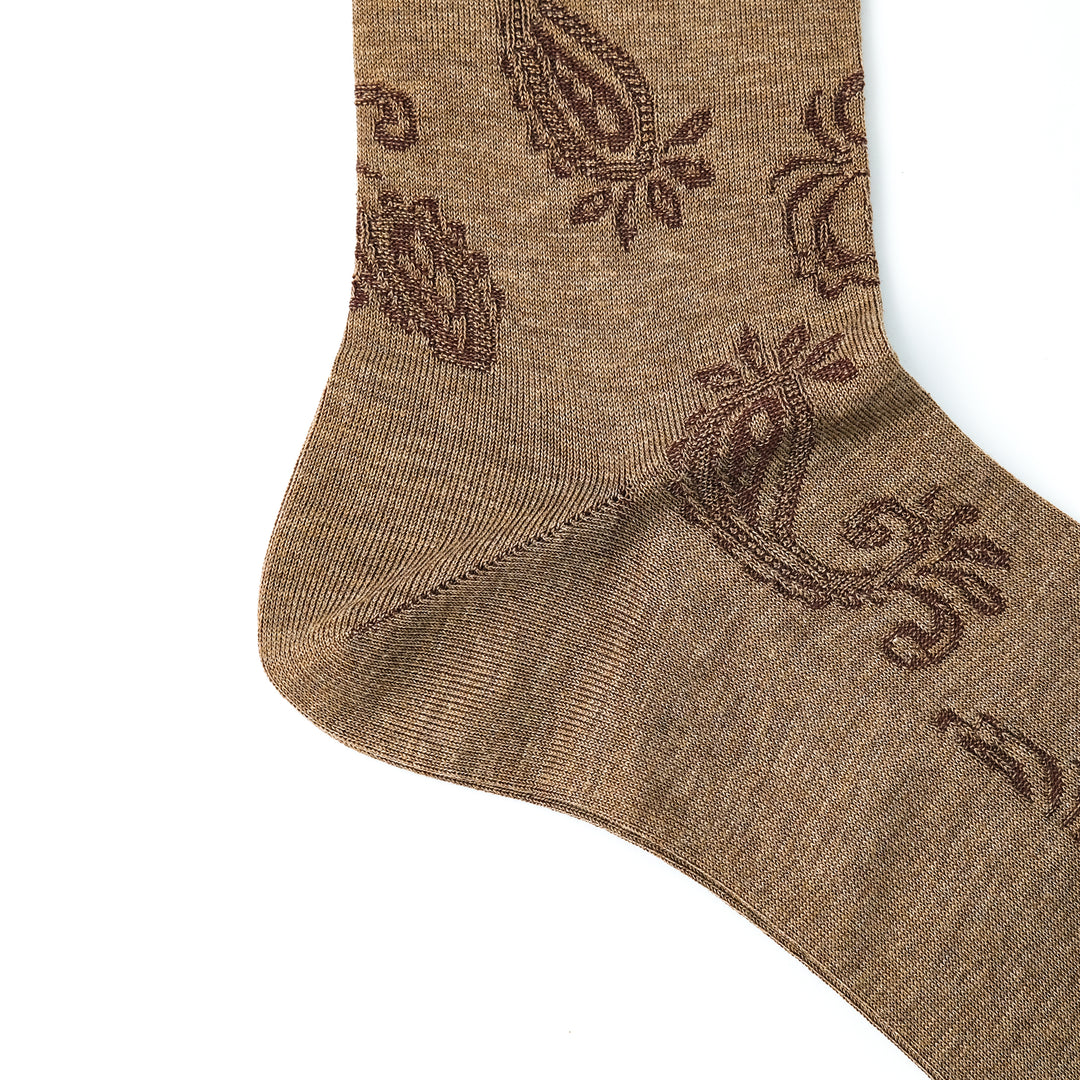 ペイズリーソックス MOCHA