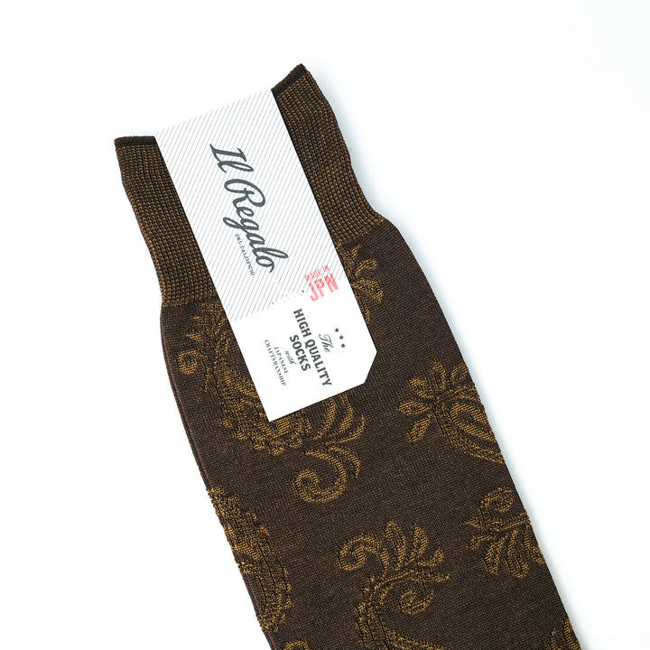 ペイズリーソックス BROWN