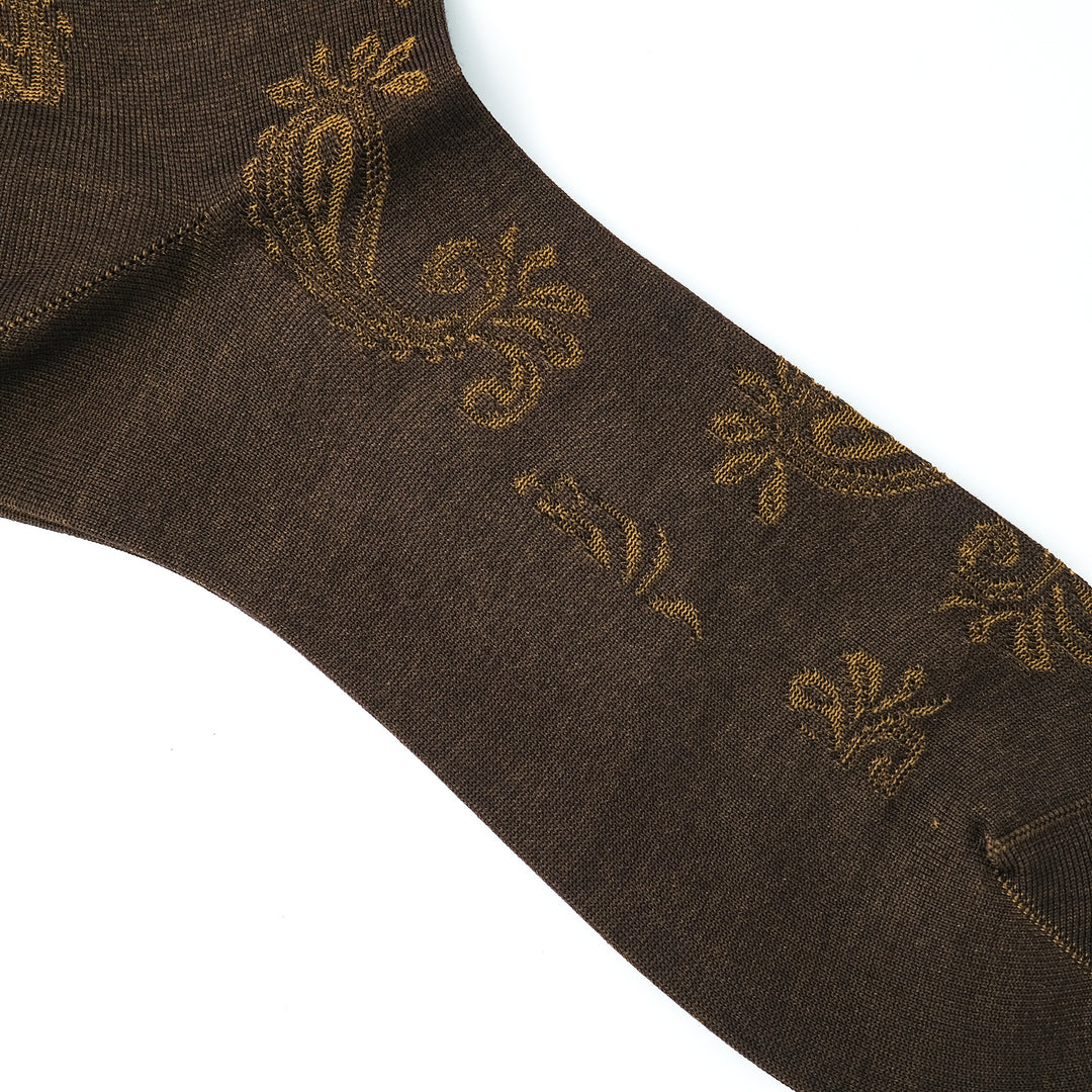 ペイズリーソックス BROWN