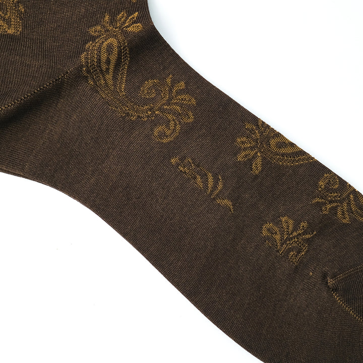 ペイズリーソックス BROWN