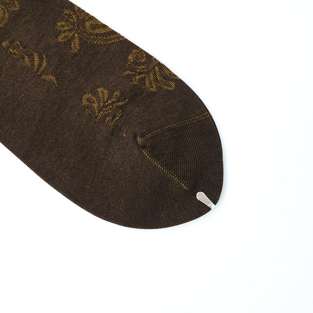 ペイズリーソックス BROWN