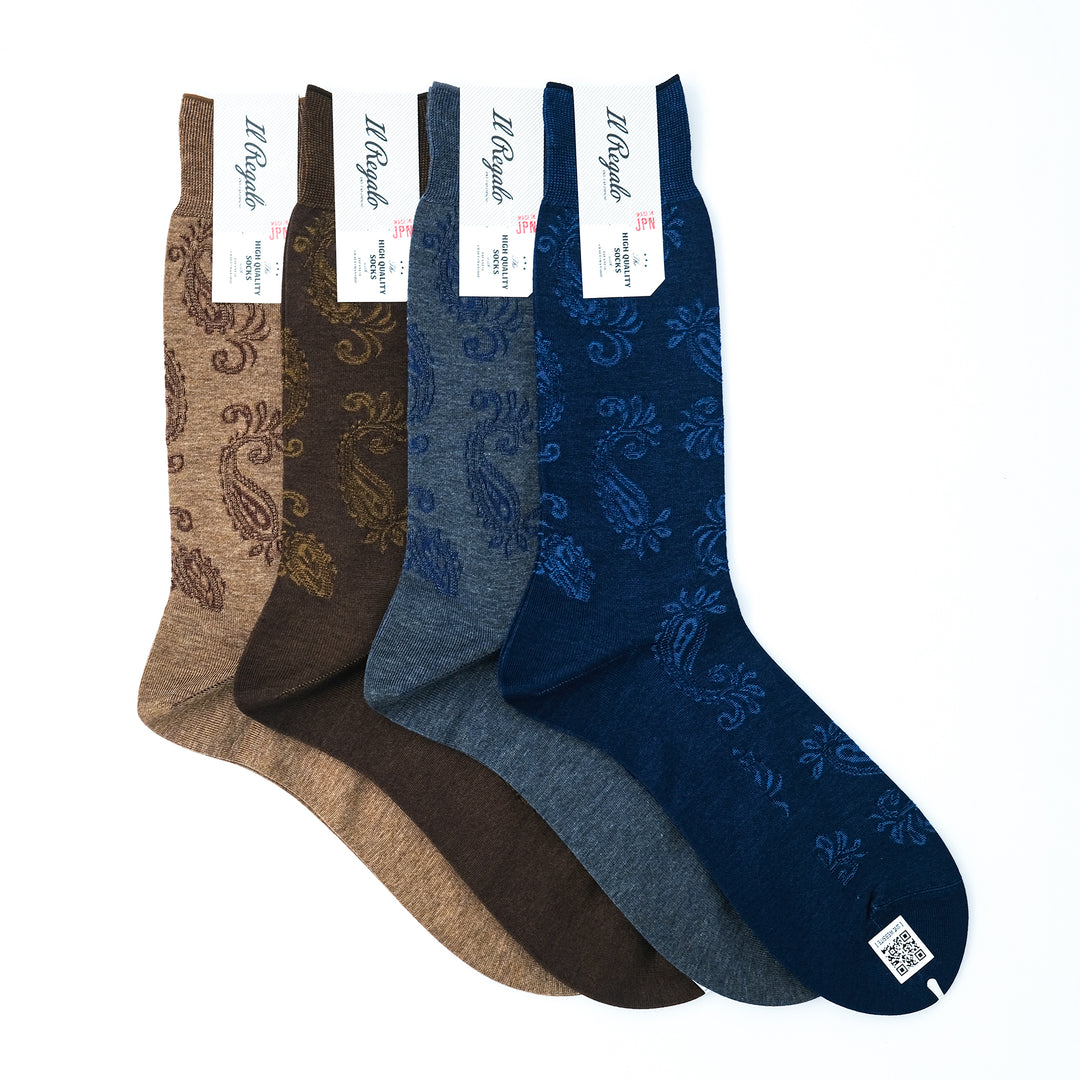ペイズリーソックス BROWN
