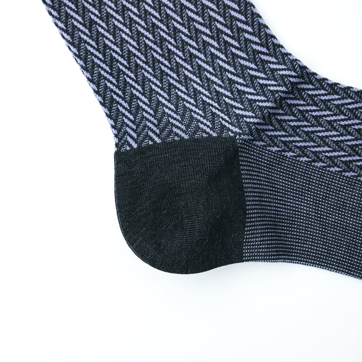 ヘリンボーンロングホーズ D.GREY