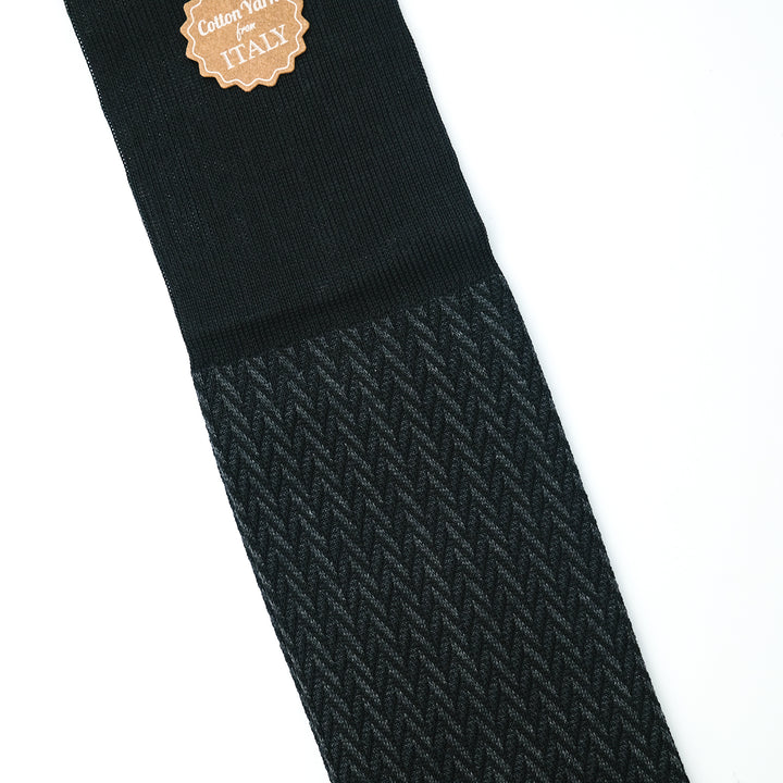 ヘリンボーンロングホーズ BLACK