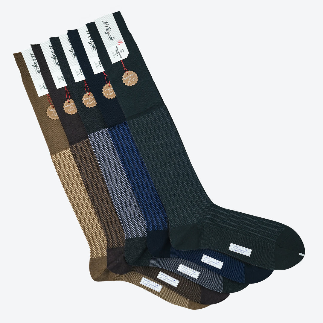 ヘリンボーンロングホーズ D.GREY