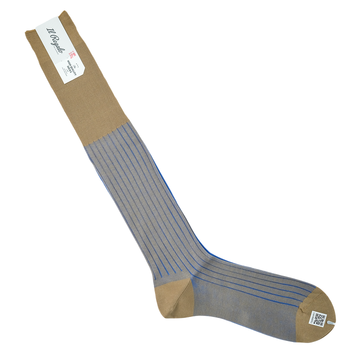 リバーシブルロングホーズ TAN&BLUE