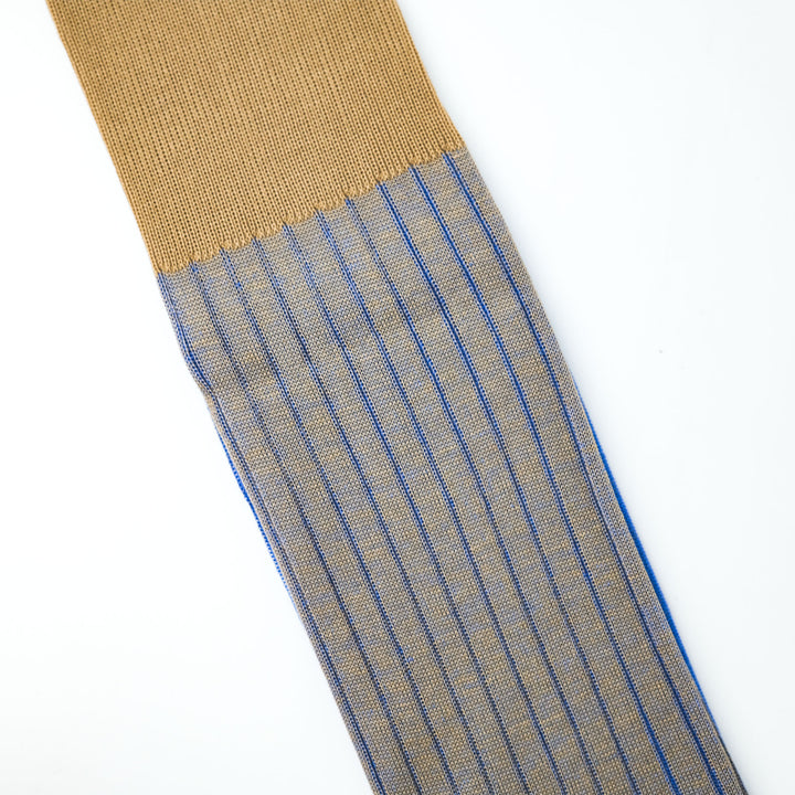 リバーシブルロングホーズ TAN&BLUE