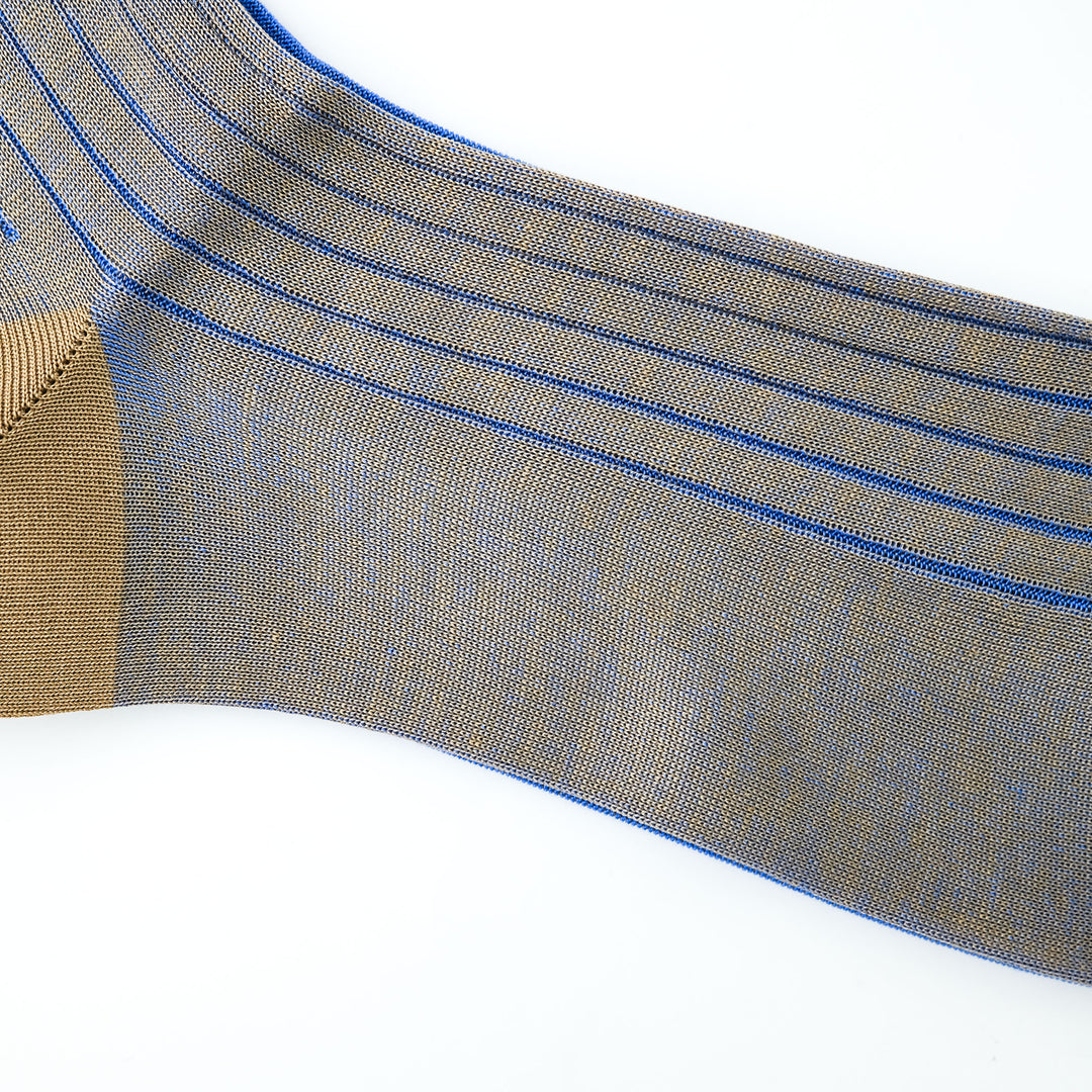 リバーシブルロングホーズ TAN&BLUE