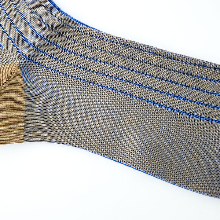 リバーシブルロングホーズ TAN&BLUE