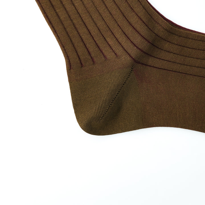 リバーシブルロングホーズ BROWN&BURGUNDY