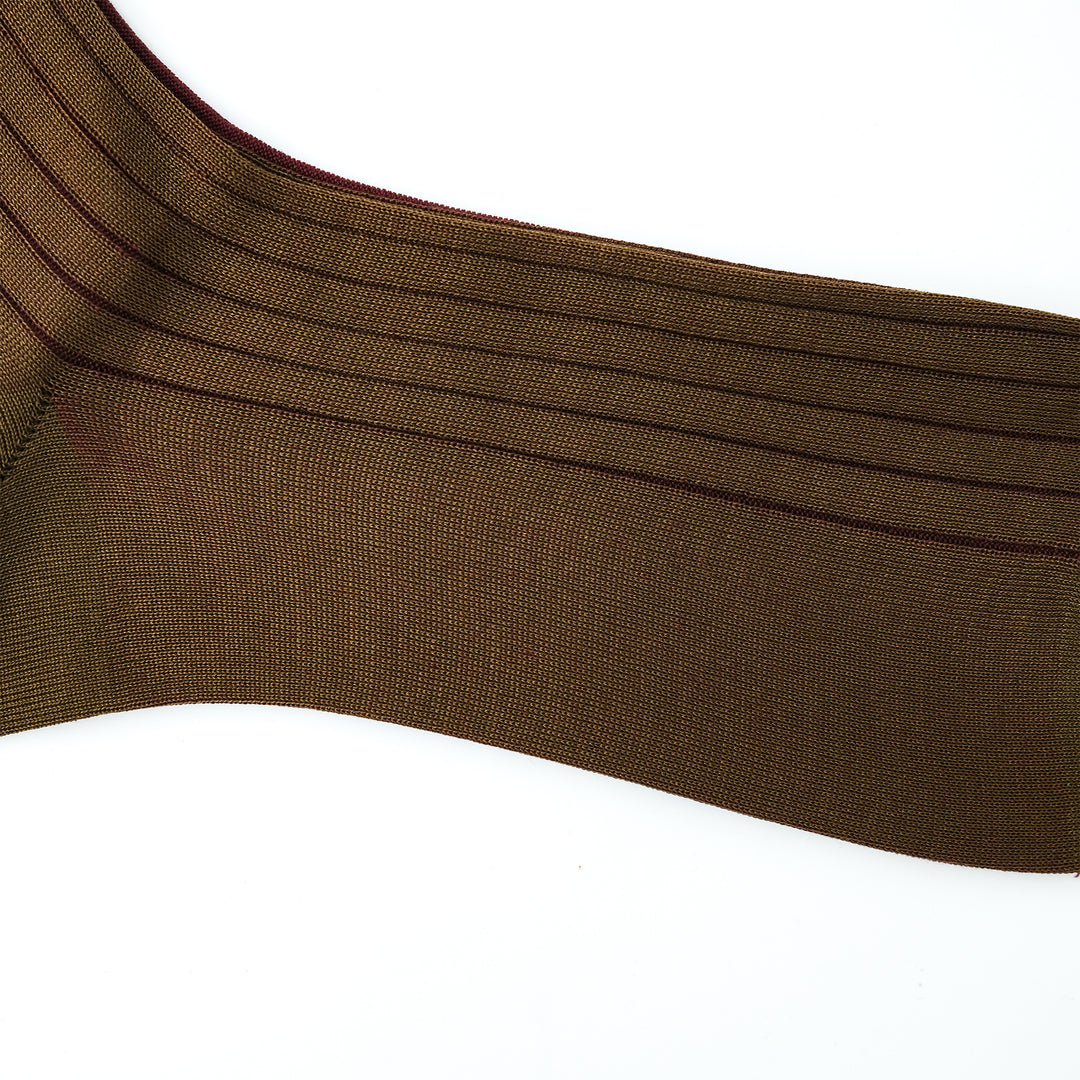 リバーシブルロングホーズ BROWN&BURGUNDY