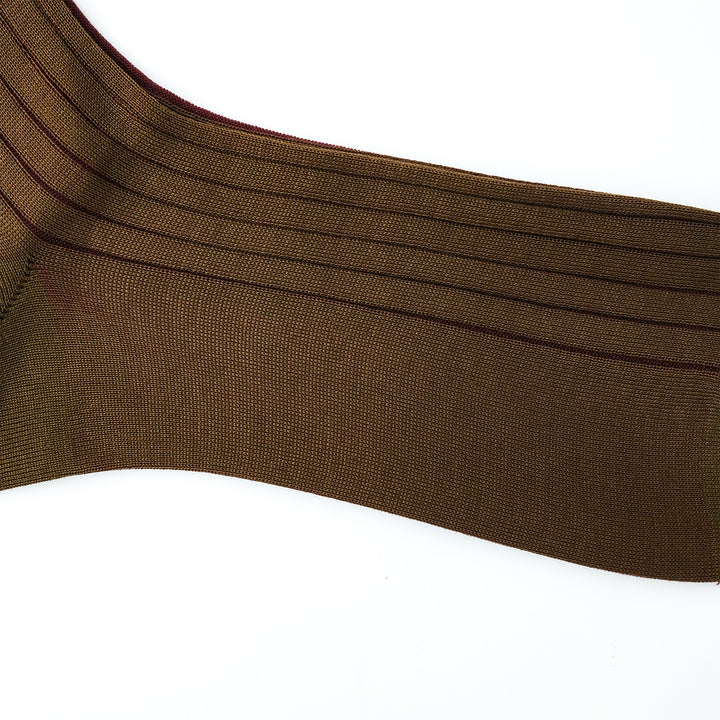 リバーシブルロングホーズ BROWN&BURGUNDY