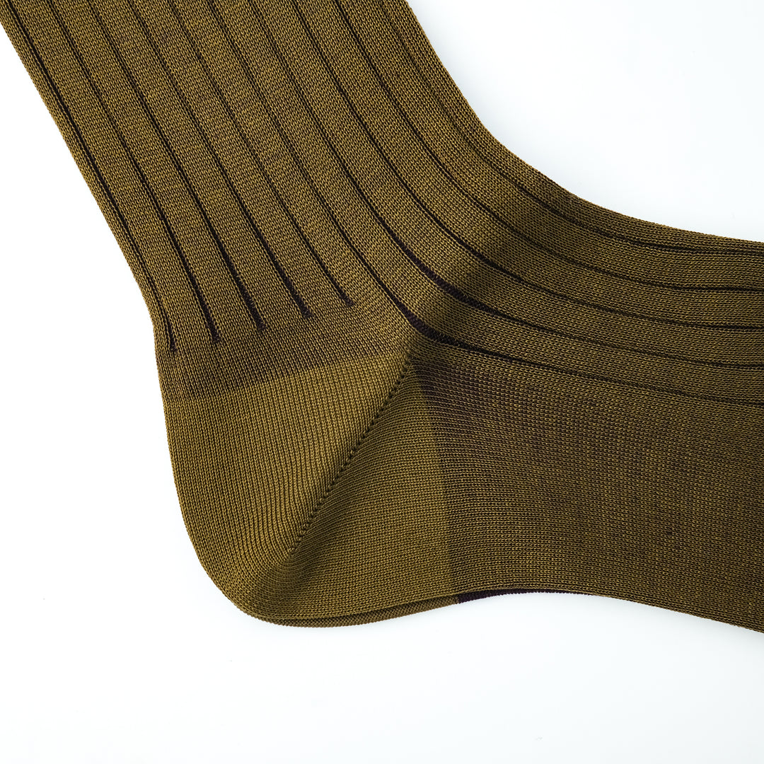 リバーシブルロングホーズ OLIVE&BURGUNDY