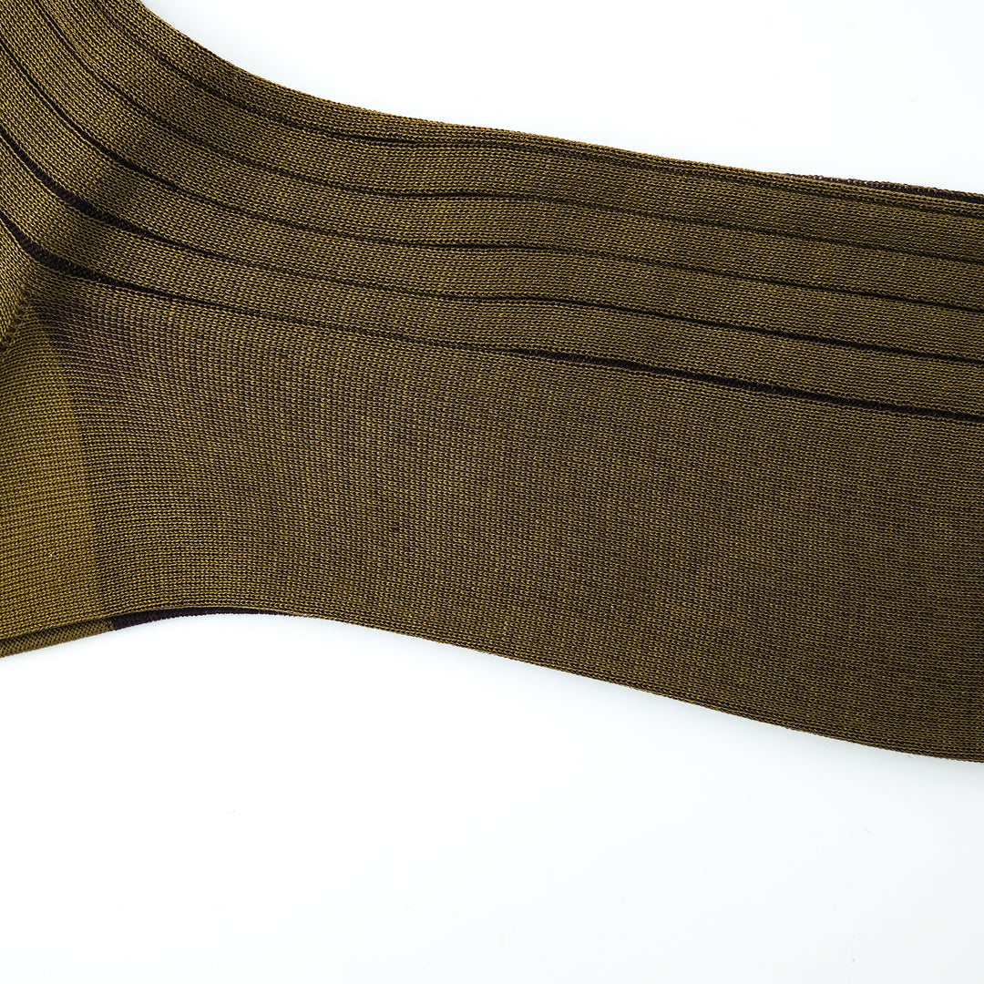 リバーシブルロングホーズ OLIVE&BURGUNDY