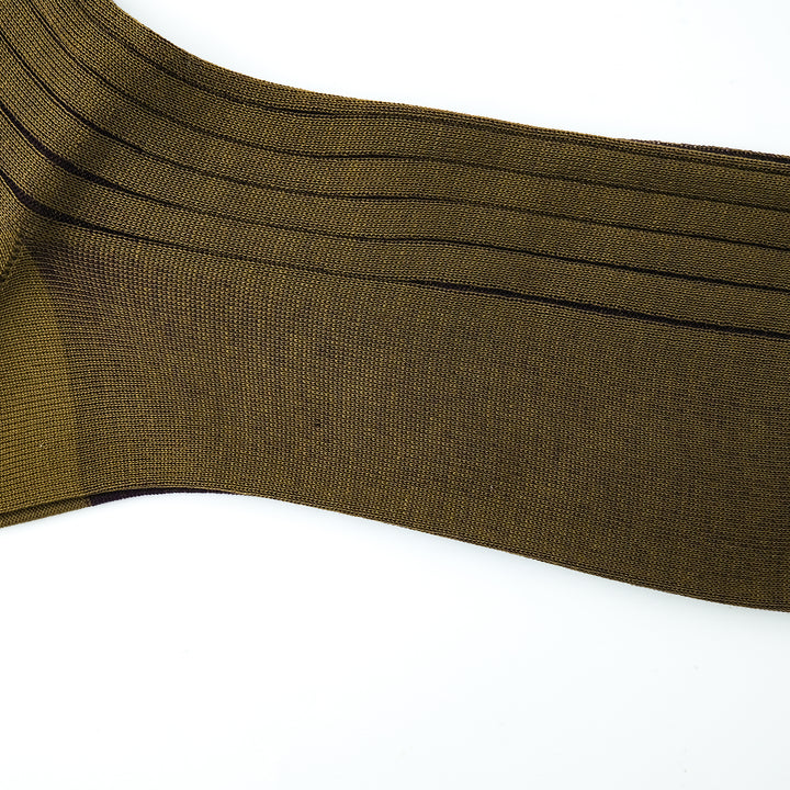 リバーシブルロングホーズ OLIVE&BURGUNDY