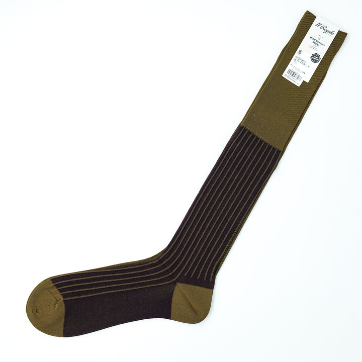 リバーシブルロングホーズ OLIVE&BURGUNDY