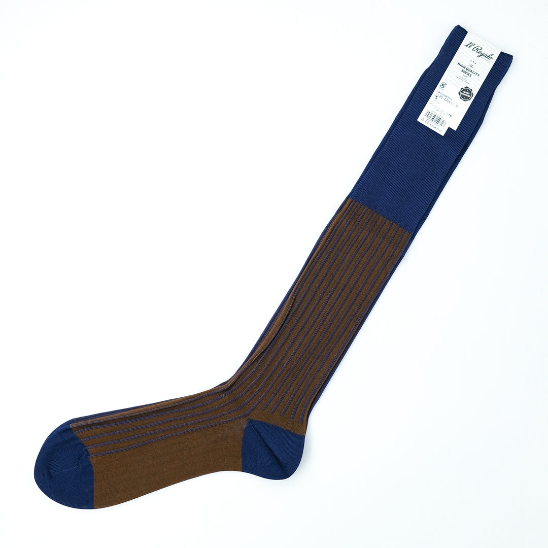 リバーシブルロングホーズ BLUE&AMBER