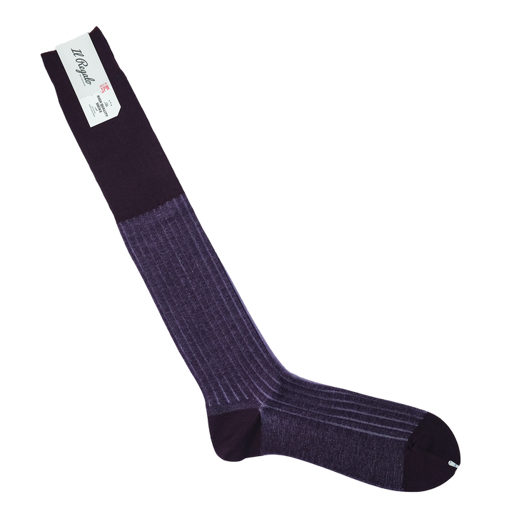 リバーシブルロングホーズ BURGUNDY&MAUVE